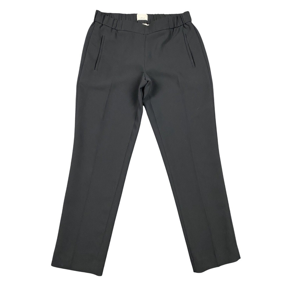 Wilfred Pull On Dress Pants Sz 4 Black Career Office Trousers Elastic Waistband
